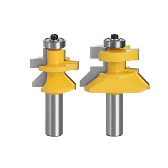 Lavie 2PCS 12mm 1/2 Shank 120 Degree Frame Groove Tenon Router Bit for Woodworking